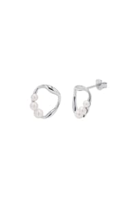 TOM TAILOR WOMEN - Ohrstecker für Damen, Silber 925, Süßwasserzuchtperle - silber