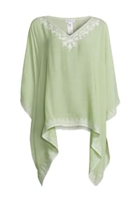 MANGUUN - Poncho, V-Ausschnitt, für Damen - 0 GREEN