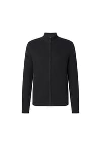 JOOP! - Herren Strickjacke Zipper - Thilon, Feinstrick mit Struktur, Woll-Mix - Schwarz