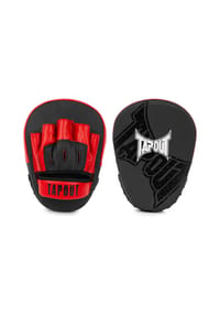 TAPOUT® - Handpratzen aus Kunstleder (1 Paar) RASHAD - Black/Red/Ecru