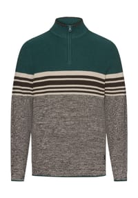 GLOBETROTTER - Strickpullover, Troyer, für Herren - PETROL/NAVY/WHITE