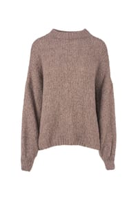 Seasons of April - Damen Pullover Rundhals, One Size, Gr. 36–42, weich und locker gestrickt ADELINA Strickpullover - Creme
