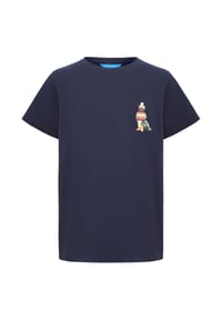 cat e lolette - Blaues T-Shirt Weihnachtskatze - blau