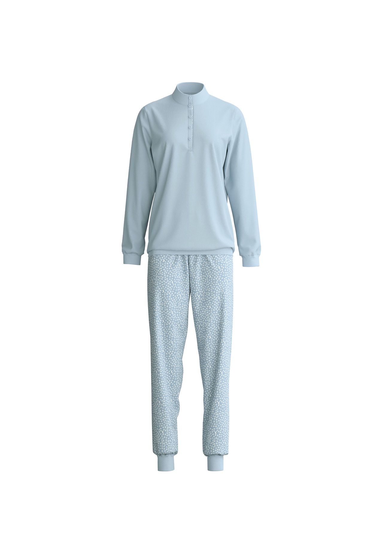 Calida Damen - Pyjama Mit Bündchen Dusty Grey - Gr. - L - Bild 4