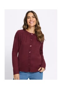 Sieh an! - Strickjacke - bordeaux