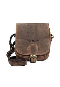GREEN BURRY Vintage - Vintage Umhängetasche Leder 16 cm - brown