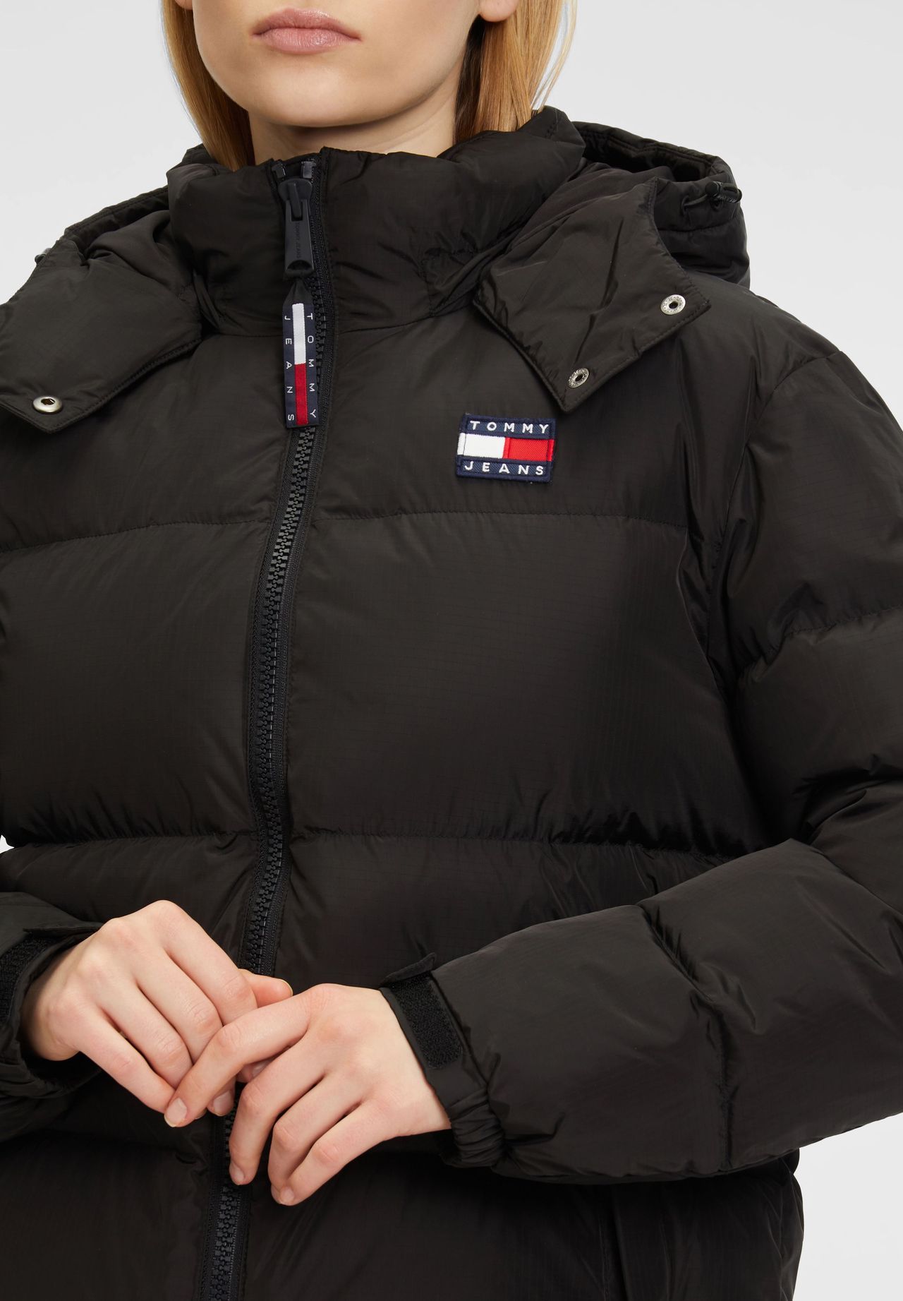 TOMMY Jeans Steppjacke, Kapuze, Logo-Patch, für Damen | GALERIA