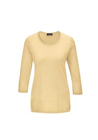 GOLDNER - Kurzgröße:  Ajour-Pullover mit Durchbrüchen - flieder