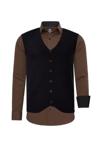 RUSTY NEAL® - Hemd mit Weste - Anthrazit