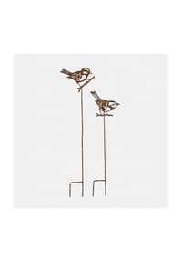 LOBERON - Gartenstab 2er Set Pelvaron antikbraun - 