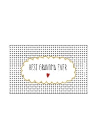 ppd - Frühstücksbrettchen Tray Best Grandma, Resopal, 14.3 x 23.3 cm - Mehrfarbig