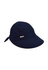 SEEBERGER - Baumwollstoff Schirmmütze mit Schleife 468796-0 - jeans