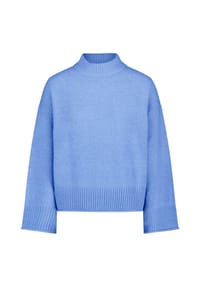 BETTY & CO - Strickpullover mit Stehkragen - Blue Melange
