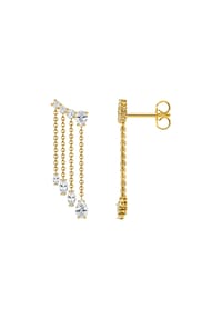 Thomas Sabo - Wasserfall-Ohrringe - gelbgoldfarben, bunt