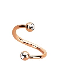 Adelia's - Ohrpiercing Spirale 316l Stahl rosegold mit Kugeln - rosa