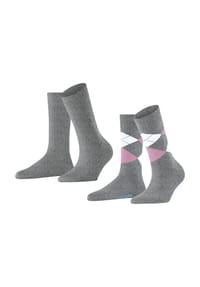 Burlington - Everyday Kurzsocken, 2er-Pack, Emblem, für Damen - 3000 BLACK