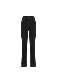olsen - Jeans mit Umschlag und geradem Beinverlauf - Black