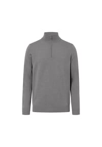 JOOP! - Herren Strickpullover - Dario, Feinstrick, Stehkragen mit Reißverschluss, Schurwolle - Dunkelgrün