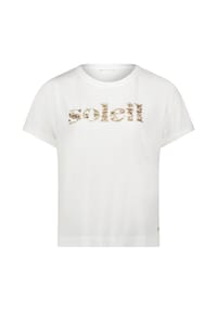 BETTY & CO - Rundhals-Shirt kurzarm - Patch White/Beige