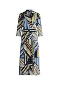 BETTY BARCLAY - Midikleid mit Volant - Blau/Grün