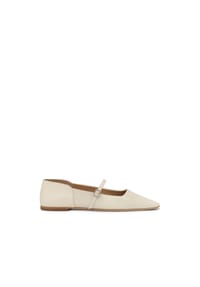 ONE ELEMENT - Bequeme Ballerinas aus weichem Leder - Creme