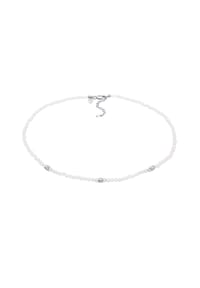 elli. PREMIUM - Halskette Perlen Mondstein Weiß 925 Sterling Silber - Gold