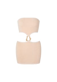 MODA MINX - Partykleid SCRUNCH mit stilvollen Cut-Outs - Coconut