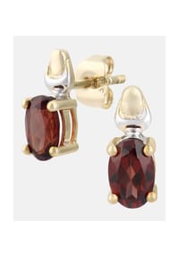 Diamant L'eternel - Ohrringe, mit Garnet, 375 Gelbgold - gold