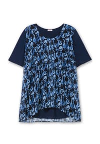 sheego - Blusenshirt - marine-gemustert