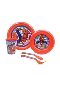 MARVEL - Spiderman 5-teiliges Kindergeschirr Essensset für Kinder - Rot Onesize