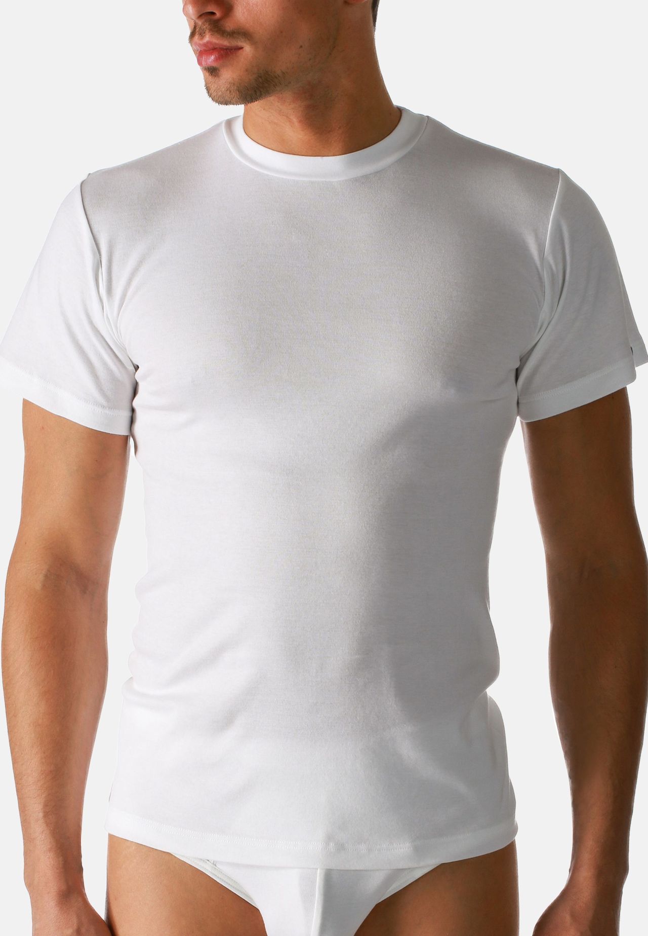 mey Unterhemd, Rundhals, Uni, Figurbetonend, FüR Herren, Weiß, 3XL