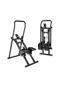 HOME FITNESS CODE - Stepper Stair Climber A-Modell Treppensteiger Heimtrainer für Unterkörpertraining - schwarz