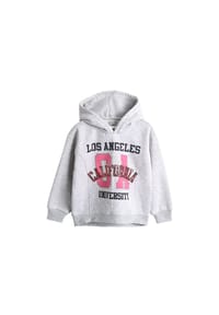 Solang - Sweatshirt mit Print-Motiv - Hellgrau meliert