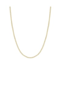 elli. PREMIUM - Halskette Basic Panzerkette Klassisch Elegant 375 Gelbgold - Gold