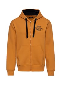 KING KEROSIN - Kapuzensweatjacke mit Rückenprint Fuck The Fucking Rules - senf