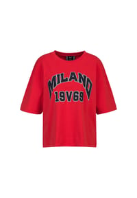19V69 ITALIA - Oversized T-Shirt PETONIA COLLEGE - Cream