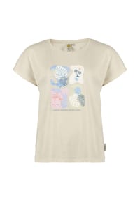ROADSIGN® australia - Damen T-Shirt Ocean Print mit modernem Allover-Print, angenehme Baumwolle, ideal für Casual-Outfits - beige