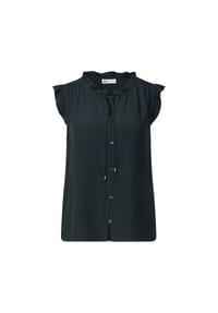 Street One - Blusentop, Split-Neck, für Damen - 17742 DEEP GREEN