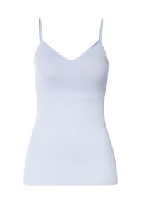 HANRO - Spaghetti Top Cotton Seamless - Blue dove