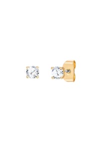 Luluandjane - Ohrstecker gelbgold Zirkonia weiß - gelbgold