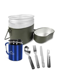 normani® - Bundeswehr Essgeschirrset Camping Kochgeschirr - Oliv/Blau