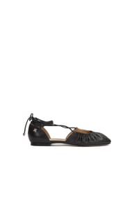 ONE ELEMENT - Schwarze Ballerinas mit offenem Schaft - Schwarz