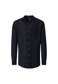 CASAMODA - Herren Leinenhemd uni Casual Fit - Blau
