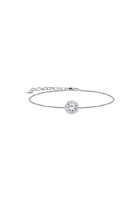 Thomas Sabo - Armband mit Halo-Anhänger und weißen Steinen - silberfarben