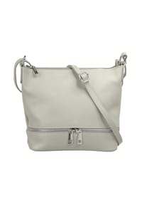 Cluty - Umhängetasche Echt Leder, Made In Italy - beige