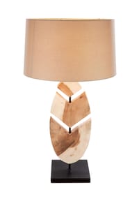 GILDE - Tischleuchte "Wooden Feather" - naturfarben