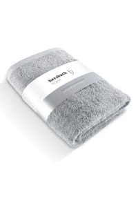herzbach home Badetuch Pura 100x150 cm 550g/m², Premium-Qualität, 100% Baumwolle, einfarbig - Herzbach_Pura - Anthrazit