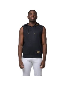LEONE 1947 - Herren ärmelloses T-Shirt mit Kapuze NEW GOLD - Black/Gold