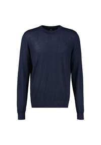LERROS - Dezent gestalteter Strickpullover aus weicher Merinowolle - PLATINUM GREY MELANGE