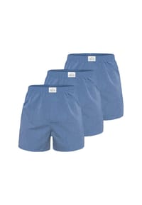 Lakeford & Sons - Boxer American Boxershorts Herren 3-Pack in klassischen Designs - dunkelblau